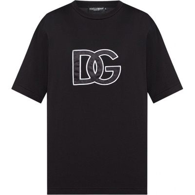 Dolce & Gabbana Embroidered Logo tričko black
