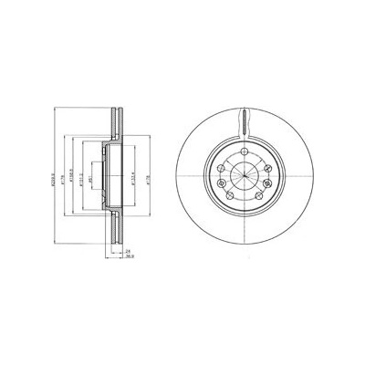 DELPHI Brzdový kotúč BG4338