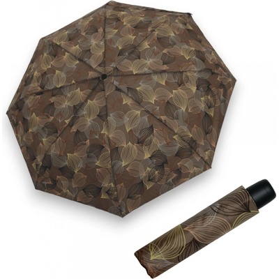 Derby Hit Mini Leaves dámský skládací deštník hnědý