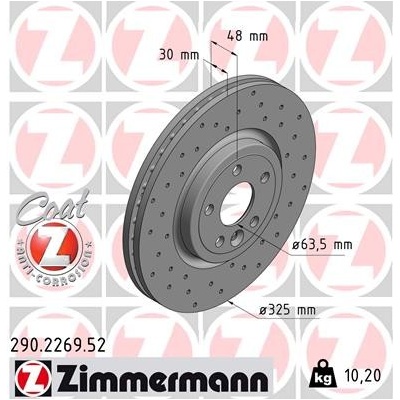 Brzdový kotúč ZIMMERMANN 290.2269.52 (290226952)