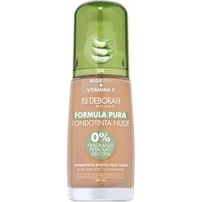 Deborah Milano Formula Pura make-up s Aloe Vera a vitaminem C Nude 04 Apricot 30 ml