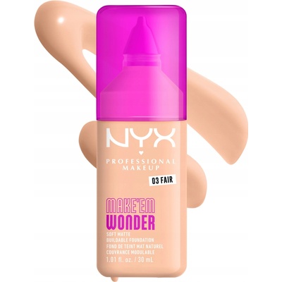 NYX Professional Makeup Make'em Wonder Warm Beige podkladová báze na obličej 30 ml