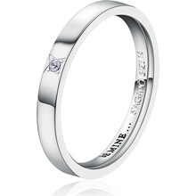 S'Agapõ Dámsky snubný prsteň so Swarovski kryštálom For Love SFV31