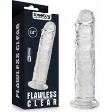 Lovetoy Flawless Clear Dildo 7.0″priehľadné dildo s prísavkou 17,5 x 3,4 cm