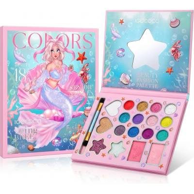 FunCo Dětská kosmetická paleta Beautiful mermaid se zrcátkem