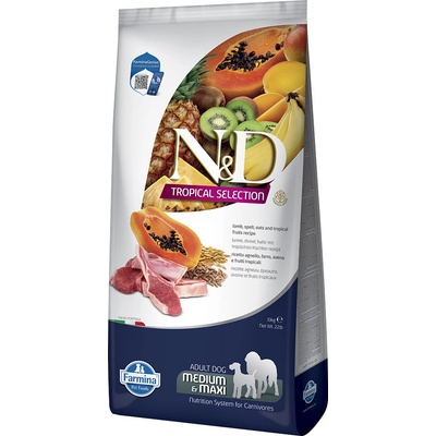 N&D Tropical Selection AG adult maxi & Medium lamb 2 x 10 kg