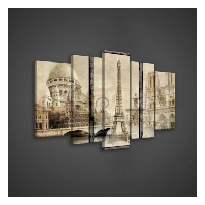 Obraz na plátne viacdielny - OB3490 - Paríž 100cm x 60cm - S17