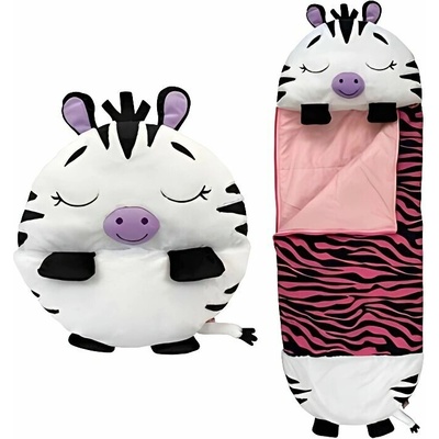Happy Nappers: 2 v 1 spacák a vankúš zebra zinnie