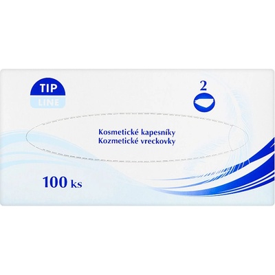 Tip Line papírové kapesníčky v krabičce 2-vrstvé 100 ks – Hledejceny.cz