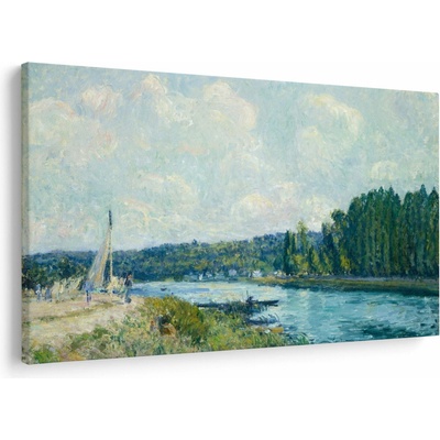 Obraz - Alfred Sisley, The Banks of the Oise, reprodukce, jednodílný 90x60 cm
