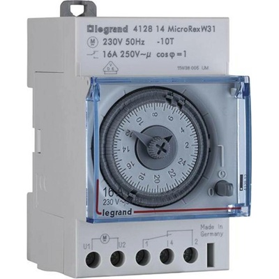 Legrand Legrand 412814 412814 časovač na DIN lištu, analógový , 1 kanál