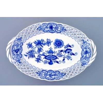 Český porcelán Dubí Koš prolamovaný 10150 Cibulák 28 cm