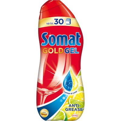 Somat Gold Gel Anti-Grease Lemon & Lime gel s aktivním odmašťovačem na mytí nádobí v myčce 990 ml – Hledejceny.cz