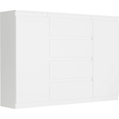Framire Komoda se skříňkami a zásuvkami, bílá, 140 x 40 x 98 cm Modern R140S4