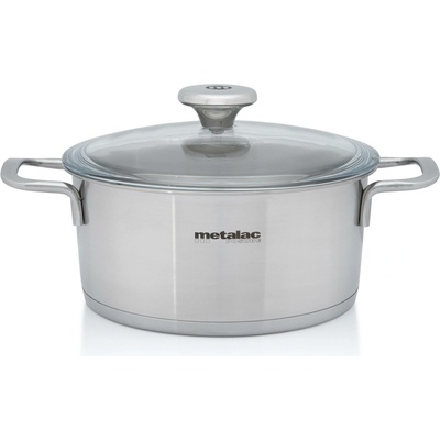 Metalac Santino Nerezový kastrol se skl. poklicí 20 cm 2,6 l