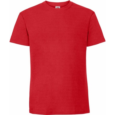 Fruit of the Loom ICONIC 195 T pánské tričko z těžké bavlny červená