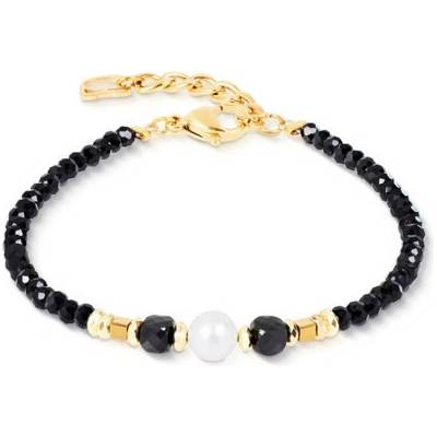 COEUR DE LION náramek GeoCUBE Astoria Noir Pearl Gold 1141-30-1300