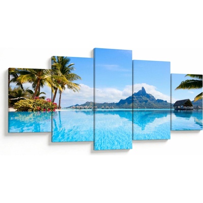 Obraz - Bora-Bora, Francouzská Polynésie, pětidílný 150x80 cm