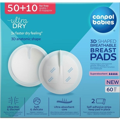 Canpol Babies Tvarované prodyšné vložky do podprsenky 3D 30ks 30 ks