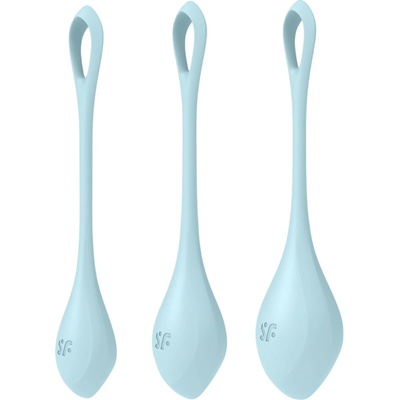 Satisfyer - venušiny kuličky set - 3 díly - modrá