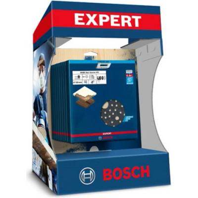BOSCH EXPERT Sada brúsnych mriežok na suchý zips 7 dielna 150 mm (10 ks) na pultový display
