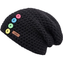 Doke merino háčkovaná čepice BC black