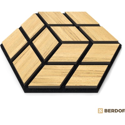 BERDOF Akustický panel hexagon - Dub světlý
