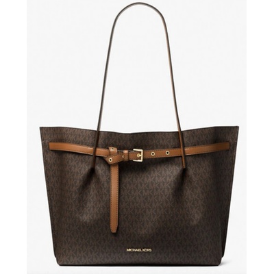 Michael Kors Emilia large shopper kabelka logo brown
