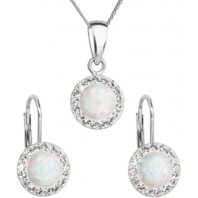 Pavona Třpytivá souprava šperků s krystaly Preciosa 39160.1 & white s.opal – Hledejceny.cz