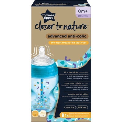 Tommee Tippee CTN Advanced Anti Colic pomalý průtok modrá 260 ml