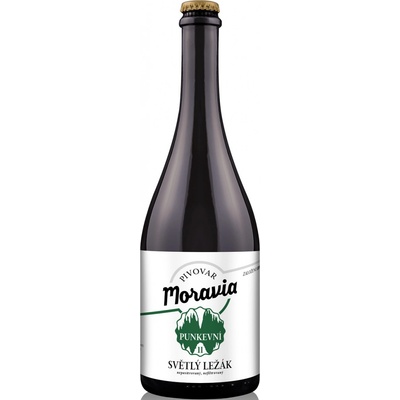 Moravia Punkevní světlé spodně kvašené 11° 4,5% 0,75 l (sklo)