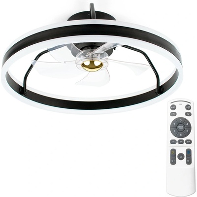 Noaton 16050B Atria, černá, stropní ventilátor se světlem