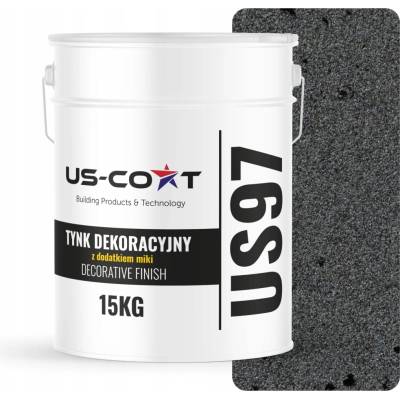 US-Coat DEKORATIVNÍ OMÍTKA TMAVĚ ŠEDÁ S ČERNOU SLÍDOU MIKOVÁ D913 15kg PREMIUM
