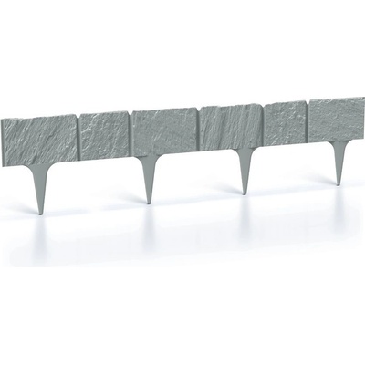 Prosperplast Zahradní palisáda Garden Stone 18,6 cm x 3,9 m šedá 5 ks