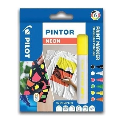PILOT Pintor Medium Súprava akrylových popisovačov 1,5-2,2mm - Neon 6 ks