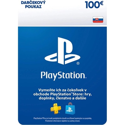 Playstation darčekový poukaz 100 € SK