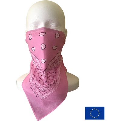 Lung Dragon S-Shield nano bandana šátek s vyměnitelným filtrem z českého nanovlákna růžová paisley