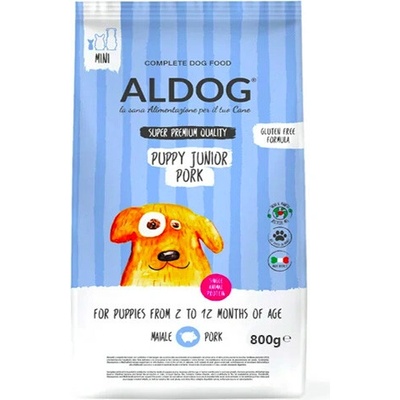 Aldog Puppy Junior Mini Pork & Rice 0,8 kg