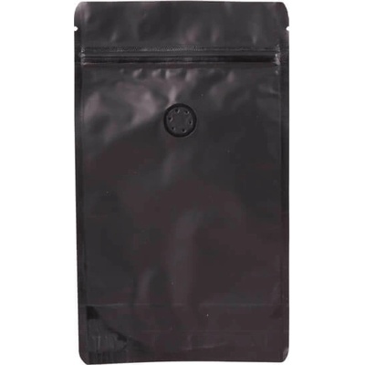 Doypack sáček s ventilem 130*225 mm, 150 g, černý mat, 10 ks