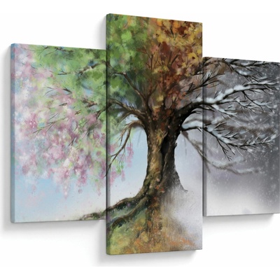 Obraz - Strom štyroch ročných období, trojdielne 90x60 cm
