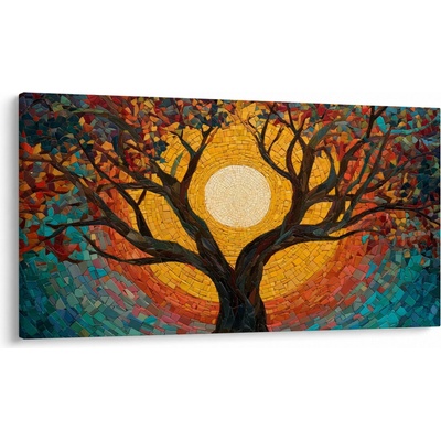 Obraz - Slnko v korune stromu života, jednodielne 120x70 cm