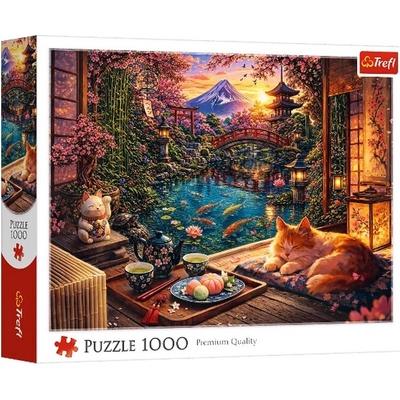 TREFL mačka v sakurovej záhrade 1000 dielov