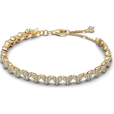 Pandora Pozlátený náramok so srdiečkami Shine Timeless 560041C01 18 cm
