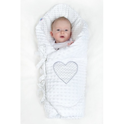 NEW BABY Luxusná Zavinovačka z Minky biela