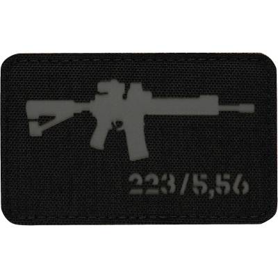 Nášivka so zbraňou M-Tac AR-15 223/5,56 - čierna-sivá
