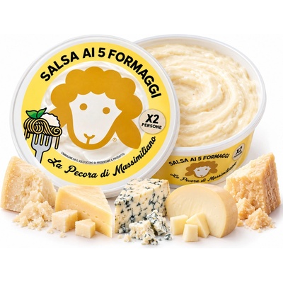 La pecora di massimiliano roztíratelný sýr pecorino 5 sýrů 125 g