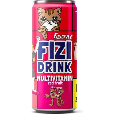 FIZI DRINK limonáda s příchutí multivitamin red fruit 250 ml