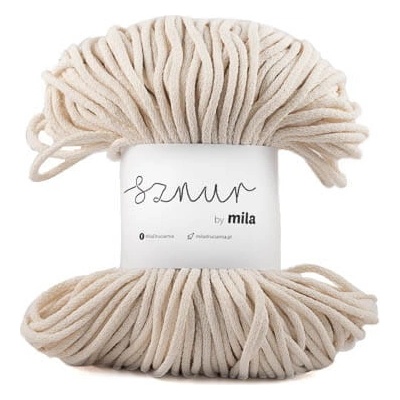Bavlněná šňůra MILA 5mm - Ecru/P08