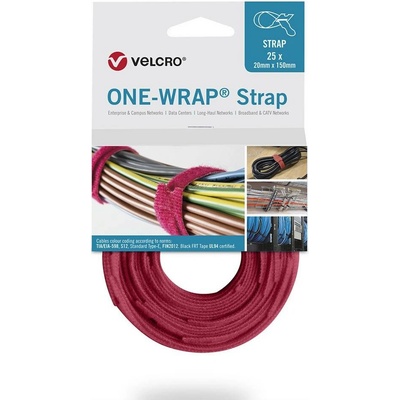 VELCRO® VELCRO® One Wrap® Strap 20mm x 200mm, 25 Popruh se suchým zipem červená (jasná) 1 ks