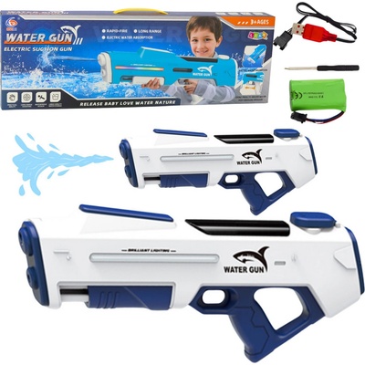 LEAN Toys Elektrická automatická vodní pistole bílá, 1000 ml, 61 cm